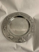 Arthur Court 1980 14&quot; Round Serving Tray, Charger, Platter with Rabbits/... - $49.49
