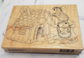 Stampendous House Mouse HMR16 2014 GINGERBREAD Wood Mounted Rubber Stamp - £23.22 GBP