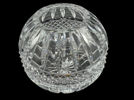 Vintage Ceskci Poland Round Crystal Rose Bowl Vase 5” Clear Glass - £31.78 GBP