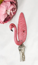 Pack Of 2 Cast Iron Tropical Bird of Paradise Pink Flamingo Wall Hook Pl... - €18,83 EUR