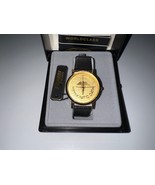 Vintage NEW Hippocratic Oath Mens Quartz Helbros Watch Goldtone Band - $1,479.43 MXN