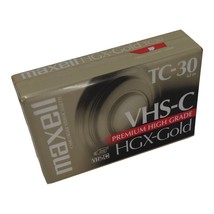 Maxell VHS-C HGX-Gold Camcorder Video Cassette TC-30 New Sealed - £7.95 GBP