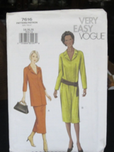 Vogue 7616 Misses Top, Dress or Skirt Pattern - Size 14 16 18 - $12.86