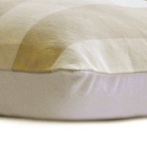 Beige Throw Pillow Cover, Gingham &amp; Buffalo Checks 16&quot;x16&quot; Cotton, Beige Plaid - £18.64 GBP+