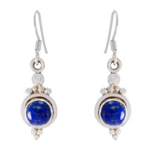 exquisite Lapis Lazuli 925 Sterling Silver Blue Earring genuine wholesale CA - £15.69 GBP