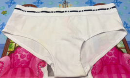 Victoria&#39;s Secret M White Hipster Wide Band Womens Underwear Panties NEW - $4.95