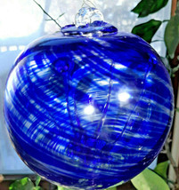 Hanging Glass Ball 4&quot; Diameter &quot;Cobalt Blue Tree&quot; Witch Ball (1) GB10 - £15.27 GBP