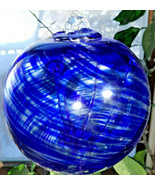 Hanging Glass Ball 4" Diameter "Cobalt Blue Tree" Witch Ball (1) GB10 - £15.03 GBP