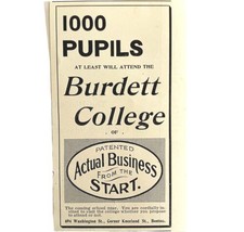 Burdett Business College 1894 Advertisement Victorian 1000 Pupils ADBN1jj - £12.01 GBP