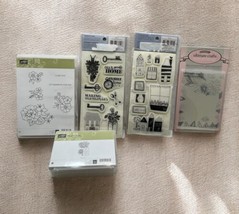 Lot Of Stampin' Up + Cloud9 Design Rubber Cling Stamp Sets Home/Floral Crafts - £25.16 GBP