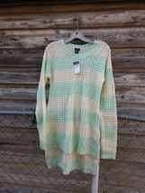 Rue 21 Sweater Dress Green/White 100% Acrylic Size Medium New With Tags - £13.91 GBP