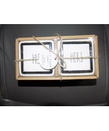 Rae Dunn His &amp; Hers Jewelry Box White Set of 2 Ceramic NEW - £24.85 GBP