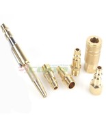 6pc Solid Brass Air Quick-Connect Coupler Set &amp; Adjustable Pocket Blow Gun - $12.97 CAD
