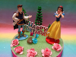 Snow White &amp; Prince Cake Topper Table Decor 6&quot; Styrofoam Base - OOAK - $22.51