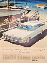PONTIAC 65 Station Wagon - Beaches - Sail Boats Family  1965 Vintage Pri... - $178.36 MXN