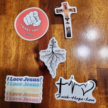 Jesus Stickers Lot of 5 ~ Love Religion Christ Faith Christian Lot D - £8.02 GBP