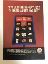 2002 Burger King 99 Cent Value Menu Vintage Print Ad Advertisement pa31 - $7.91