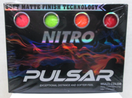1 DOZEN - Nitro Pulsar Exceptional Distance Golf Balls - Multi-Color - New - £18.21 GBP