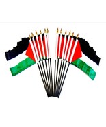 12 Pack 4x6 Inch Palestine Small Miniature Stick Desk &amp; Little Table Flags - $16.29 CAD