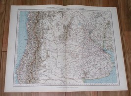 1927 VINTAGE ITALIAN MAP OF ARGENTINA AND CHILE BUENOS AIRES / SOUTH AME... - $593.68 MXN