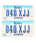 2010 United States Iowa Johnson County Passenger License Plate 040 XJJ - $23.55