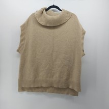 Moth Anthopologie Sleeveless Small Oversize Beige Sweater Warm Winter - £27.60 GBP