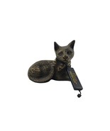 Vintage Bronze Metal Cat Figurine Paperweight Classic Treasures - $571.38 MXN