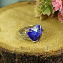 Valentine Love Gift Ring Gemstone Adjustable Rings, Amethyst, Black tourmaline b - £24.17 GBP