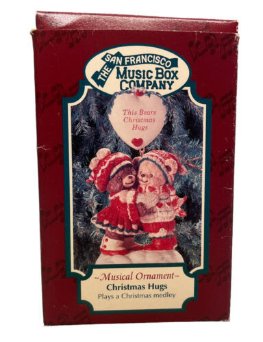 1996 The San Francisco Music Box Co Ornament Christmas Hugs Christmas Medley - $24.75
