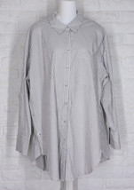 RENUAR Button Down Boyfriend Tunic Shirt Heather Brown Sugar Combo NWT XS XL - £37.47 GBP