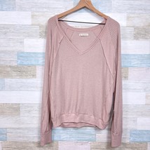 We The Free People Santa Clara Thermal Top Beige Slouchy Dolman Womens Medium - $59.39