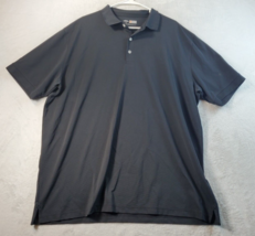Callaway Polo Shirt Men Size 2XL Black 100% Polyester Short Sleeve Logo Collared - £11.76 GBP