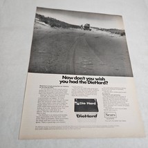 Sears DieHard Battery Stranded Traveler country road hood up Vtg Print Ad 1968 - £4.68 GBP