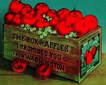 The Box of Apples I Promised You From Washington WA UNP Linen Postcard U... - $3.91
