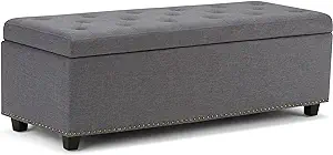 Hamilton 48 Inch Wide Rectangle Lift Top Storage Ottoman In Upholstered ... - $238.99