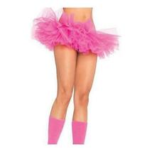 Adults Womens Neon Pink Organza Tutu Costume Accessory Standard Size - £20.39 GBP