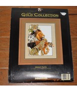 NEW Dimensions Great Cats Counted Cross Stitch Kit Gold Collection 14&quot;x1... - $17.81