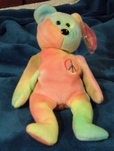 Ty Beanie Baby Peace 115 # Tush, Mint Tag w/ Tag Protector Mixed Colors ... - $21.27