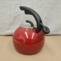 Red Whistling Tea Kettle 2qt BHG Induction Suitable - £14.38 GBP