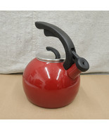 Red Whistling Tea Kettle 2qt BHG Induction Suitable - £14.16 GBP