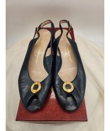 Salvatore Ferragamo, Women Shoes, Size 7, Color: Navy Blue - £62.44 GBP