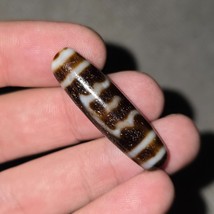 Vintage Old Himalayan Indo Tibetan Agate Beads Unique pattern - $1,214.34 MXN