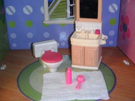 Fisher Price Loving Family Dollhouse Bathroom Furniture Lot Set White Towel Accs - £8.69 GBP