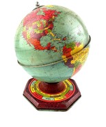 1950&#39;s J. Chein &amp; Co. 7 1/2&quot; Tin World Globe Capitals of Countries Shows... - £77.76 GBP
