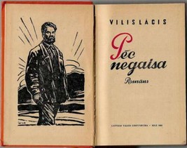 Vilis Lacis Pec negaisa Novel Latvian Literature Fiction Illustrated 1962 USSR - $98.69