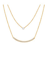 Ariella Rhinestone Double Chain Necklace - $26.02 CAD