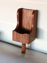Vintage 13.5&quot; Wood Box Scoop Candle Wall Sconce Primitive Style - $452.05 MXN