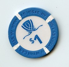 1.00 Chip from the Wynn Casino Las Vegas Nevada Blue - £2.35 GBP