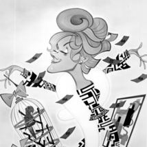 Tammy Grimes Show Press Photo Sketch by Bob Bentovoja ABC 1966 Comedy Vi... - $21.84