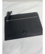 Kat VON D Vegan Leather  Black Zipper MakeUp Bag Case KVD - $17.41 CAD